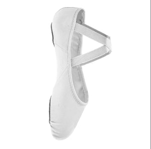 Capezio® 2037 Hanami Stretch Canvas Ballet Shoe, Split Sole White