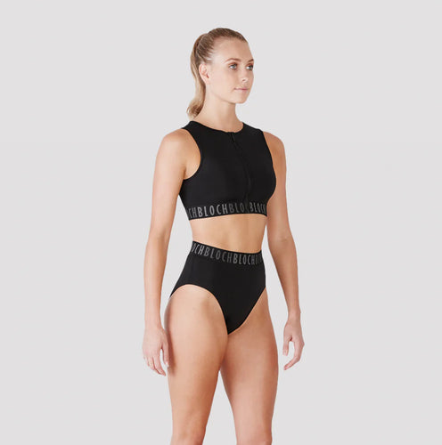 Ladies Remy Zip Front Crop Top