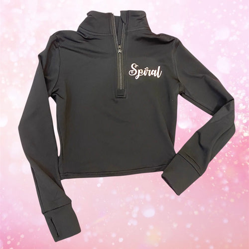 Spiral Half Zip Cropped Jacket