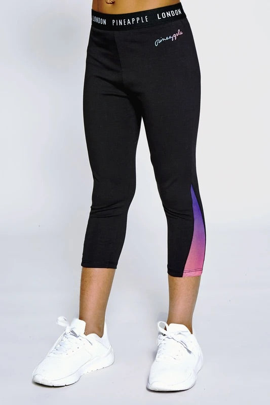 Ombré Mesh Panel Crop Leggings