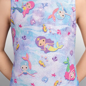 1st Position Mermaid Print Polo Neck Leotard