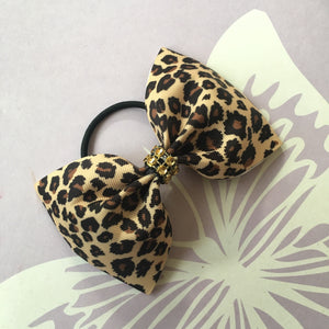 Leopard Print Cheer Bows